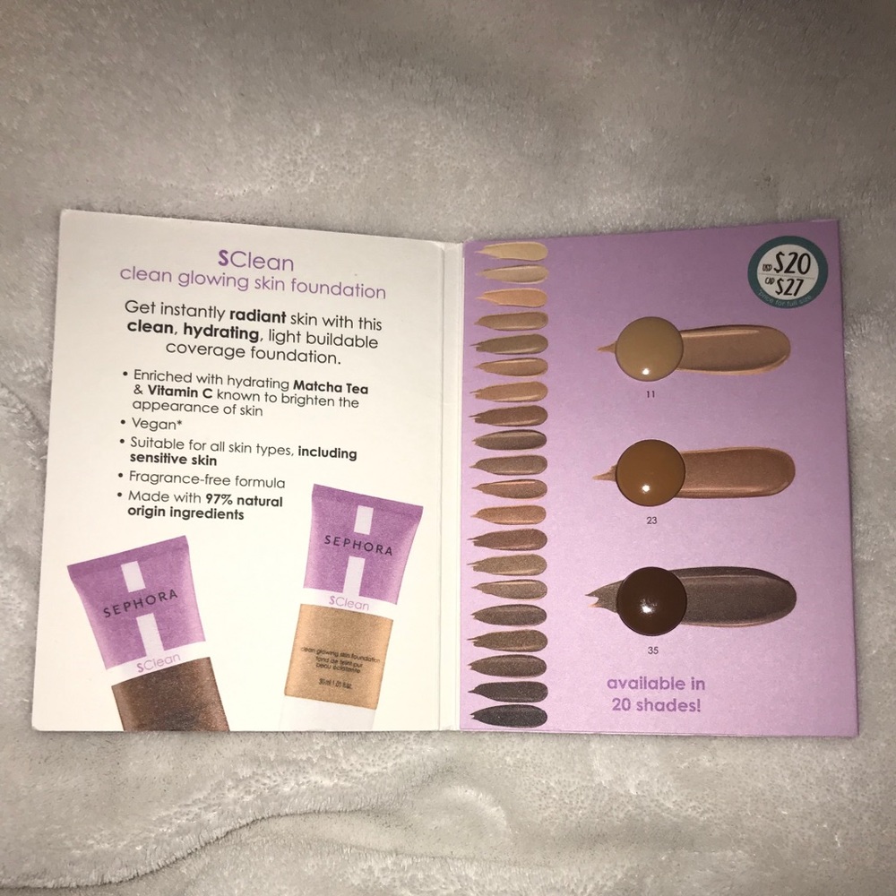 Sephora’s collection clean GLOWING foundation